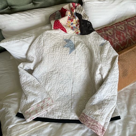 Handmade Patchwork Quilt Overcoat | patchwork quilt coat | hand made | vintage - Picture 6 of 7